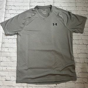 Under Armour Men's T Shirt  The Tech Tee Gray Short Sleeve Size M